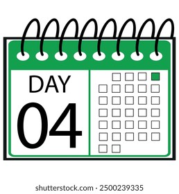 special day on calendar numbered, vector illustration of calendar, daily planner vector icon for websites, stickers and printing.