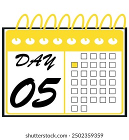 special day on calendar numbered, vector illustration of calendar, daily planner vector icon for websites, stickers and printing.