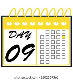 special day on calendar numbered, vector illustration of calendar, daily planner vector icon for websites, stickers and printing.