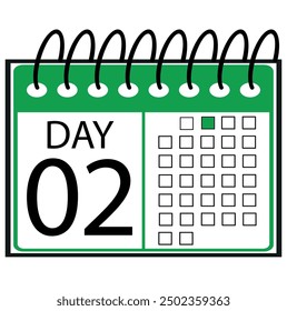 special day on calendar numbered, vector illustration of calendar, daily planner vector icon for websites, stickers and printing.