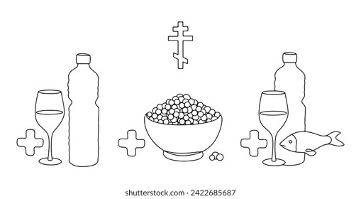 Special days of Lent, when the consumption of wine, meat, butter, fish and caviar is allowed. Saturday, Sunday and Maundy Thursday. Images produced without the use of any form of AI. 