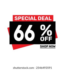 Special deal 66 off price marketing blue color design.