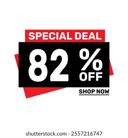 Special deal 82 off price marketing blue color design.
