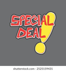 special deal text sticker icon illustration