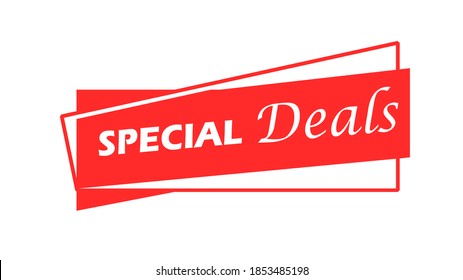 Special deals, special offer banner, Sales sign. Vector illustration.