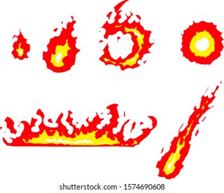 Special deformed flame illustration material collection