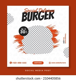 Special delicious burger social media