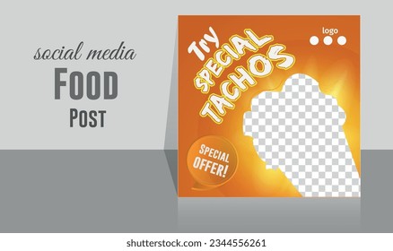 Special delicious food social media banner post template.