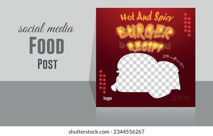 Special delicious food social media banner post template.