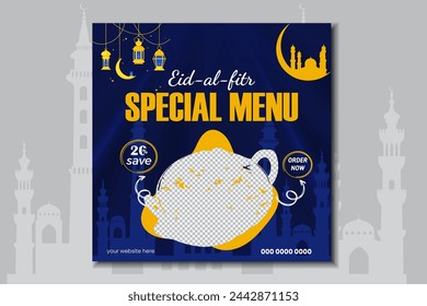 Special delicious food social media banner post template.