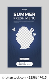 Special delicious ice cream social media story post design template, perfect for restaurant and culinary promotion. Editable sale banner with gradient background