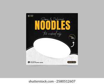 Special Delicious Social Media Noodles Design Vector Template Media Post Design Social Media Business Advertisement Restaurant Business Promotion Advertising Banner Food Menu  Template Layout Design