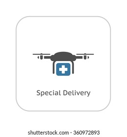 Special  Delivery Icon. Flat Design. Business Concept. Isolated Illustration.