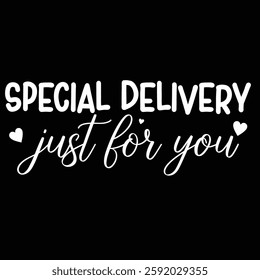 Special Delivery Just For You Shopping Bag Design Vector 