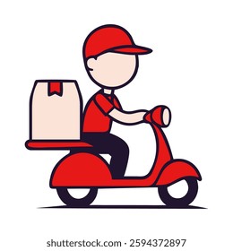 Special Delivery Rider scooter with package