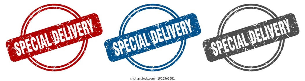 Special Delivery Round Isolated Label Sign Stock Vector (royalty Free 