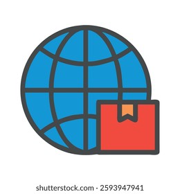 Special Delivery service globe worldwide package