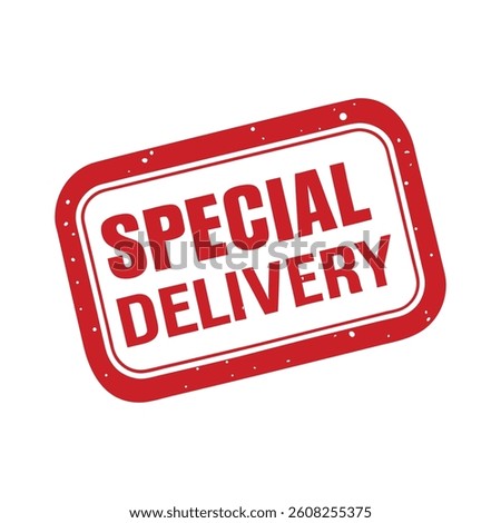 Special Delivery Stamp Label Vector Design Vintage Mail Badge