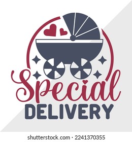 Ilustración de vectores impresos SVG de entrega especial