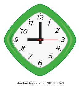 Special design analog square clock.