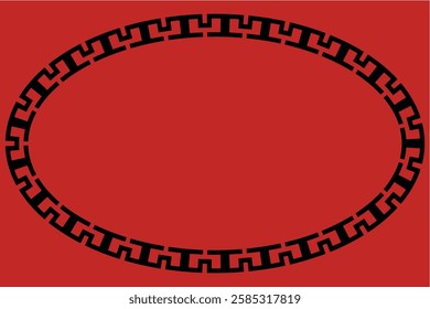 Special design with a circular motif on a red background