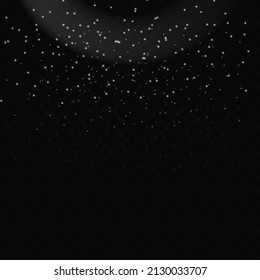 Special design of starlight or light effect. Starry sky. Light effect. Star or spotlight beams. Light dust. Light PNG.Night sky. Decor element. Vector illustration isolated on transparent background.