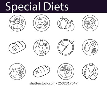 Special Diets: Icons for Healthy Eating Plans