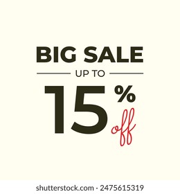 Special discount up to 15% off and Flat design
