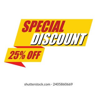 Special Discount 25% Off vector illustration
