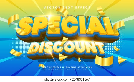 Special discount 3d editable text effect, suitable for promotion product.