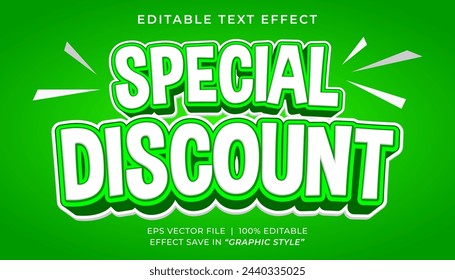 Special discount 3d editable text effect promotion template