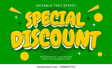 Special discount 3d editable text effect green style