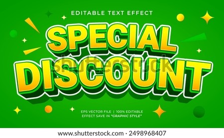 Special discount 3d editable text effect template