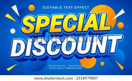 Special discount 3d editable text effect template