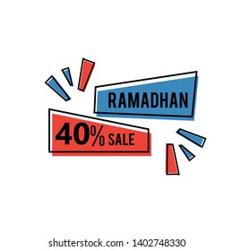 Special Discount 40% design label illustration vector