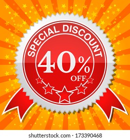 Special Discount 40% Off.