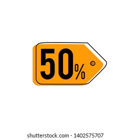 Special Discount 50% design label illustration vector