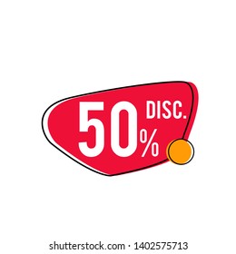 Special Discount 50% design label illustration vector