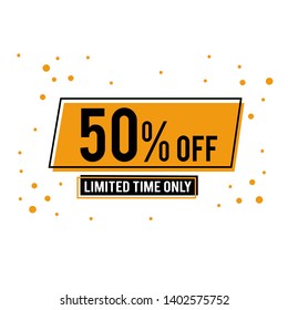 Special Discount 50% design label illustration vector