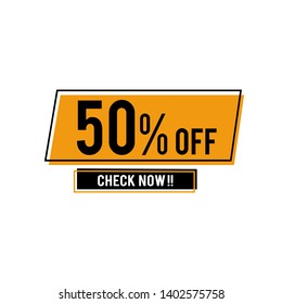 Special Discount 50% design label illustration vector