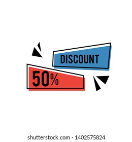 Special Discount 50% design label illustration vector