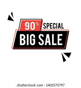 Special Discount 90% design label illustration vector