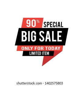Special Discount 90% design label illustration vector