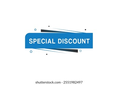 Elemento web ou anúncio de modelo de banner de desconto especial. estilo plano de design de vetor.