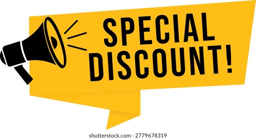 Special Discount Call To Action Yellow Color Vector Call To Action Promo Design For Marketing Vector Illustration