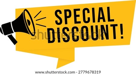 Special Discount Call To Action Yellow Color Vector Call To Action Promo Design For Marketing Vector Illustration