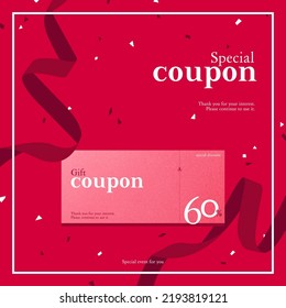 special discount coupon and background decoration vectors