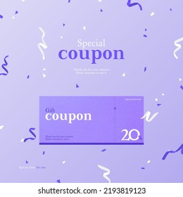 special discount coupon and background decoration vectors