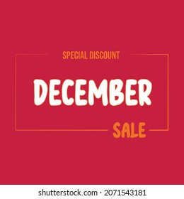 special discount December sale ,Colourful text for business