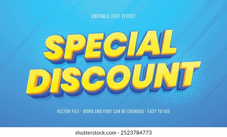 Special discount editable text effect